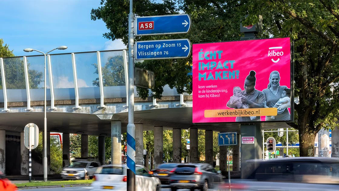 Billboard in Rosendaal bij oprit naar Bergen op Zoom