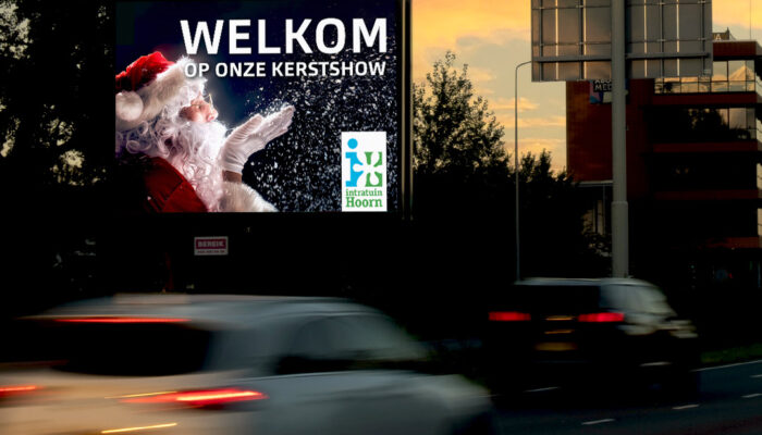 Buitenreclame tijdens de feestdagen